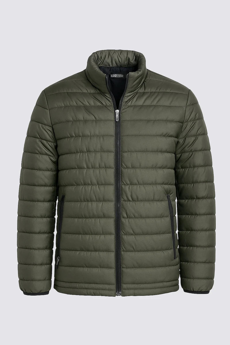 Stand Collar Puffer Jacket (army)